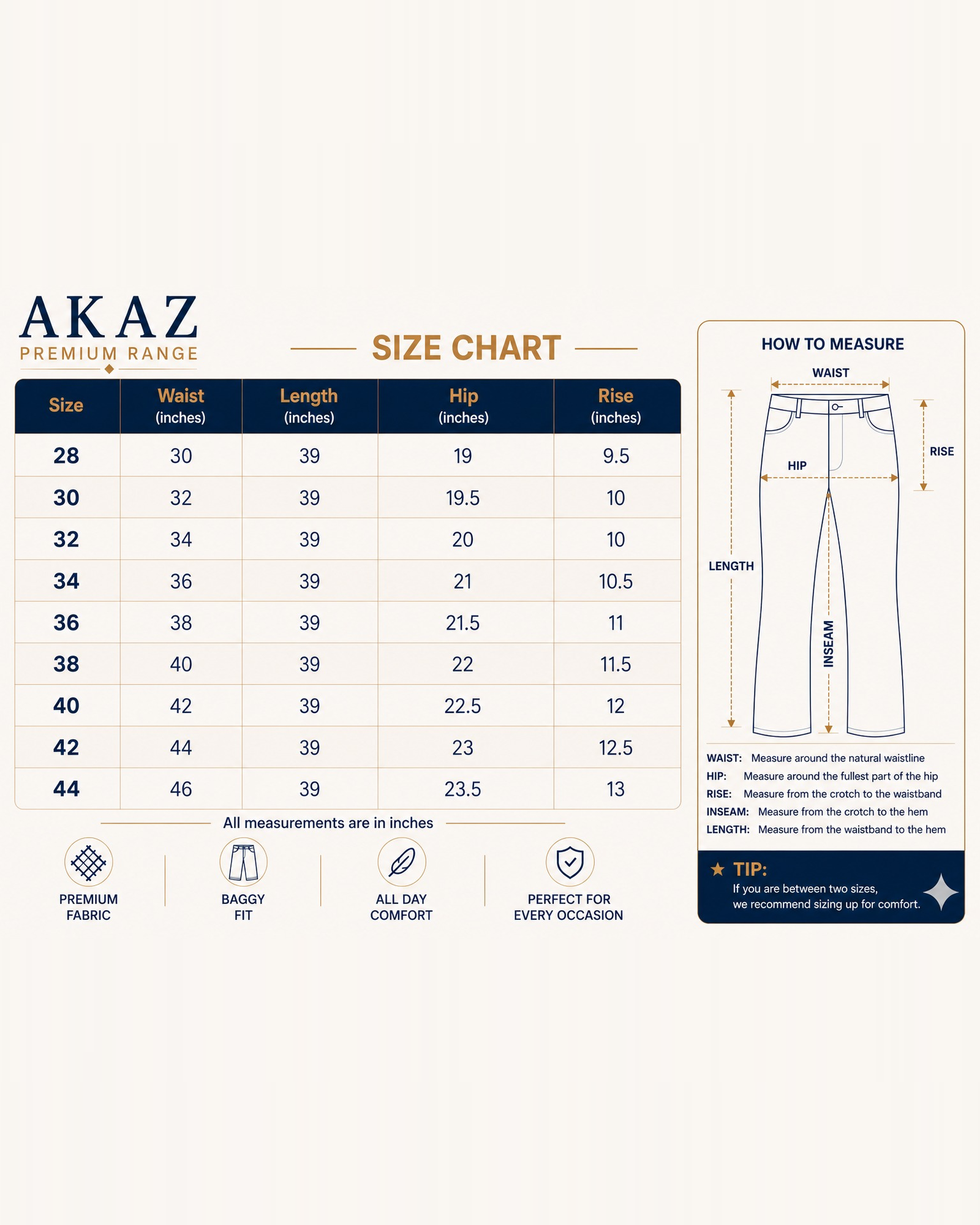 AKAZ FUJI Men's Premium Formal Trousers | Tailored Fit Pants