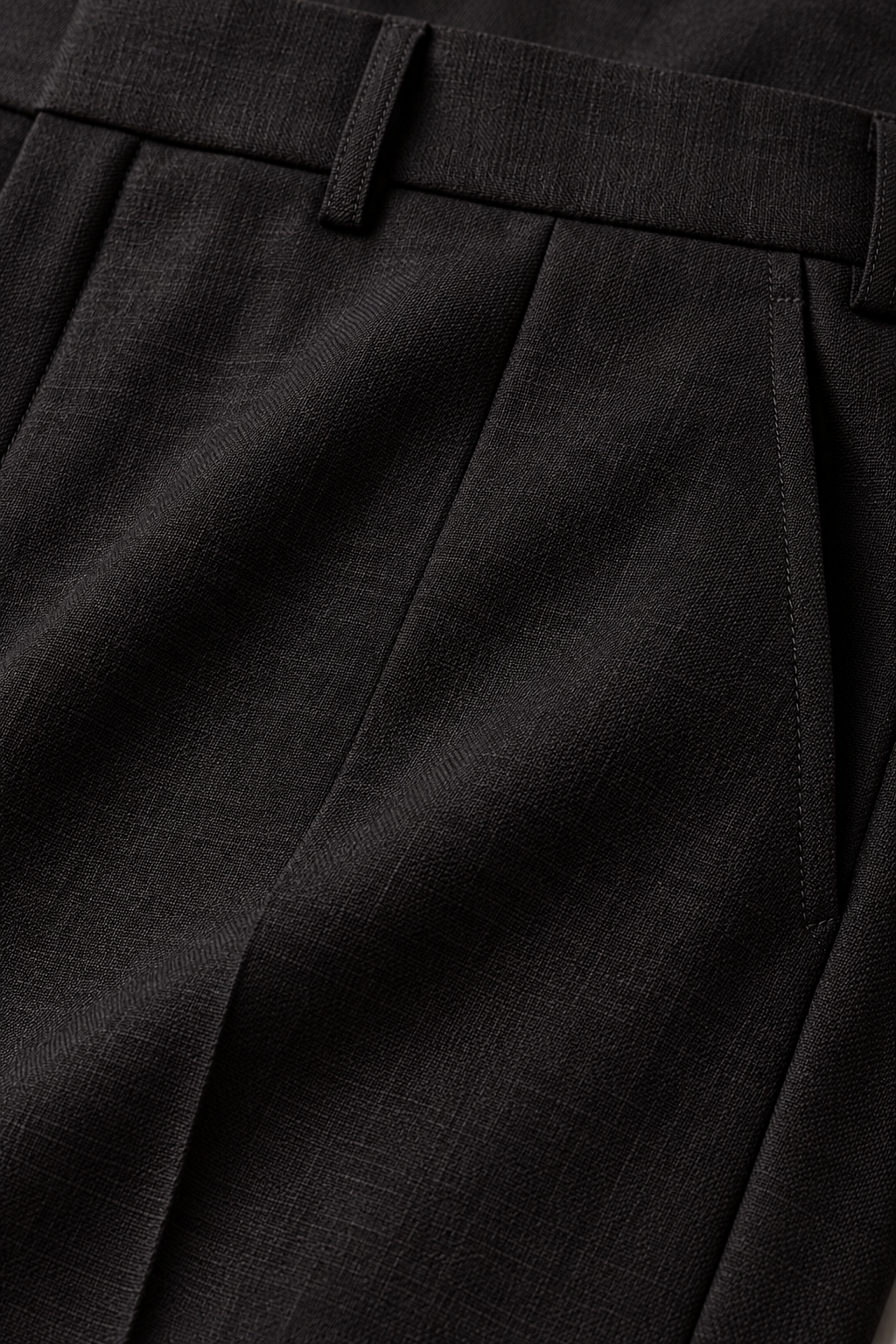 AKAZ Premium Black Linen Trousers for Men | Regular Fit Formal Pants