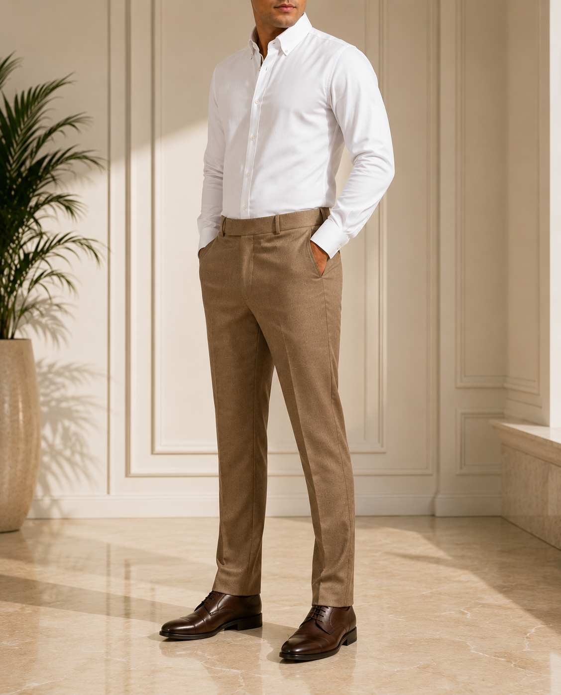 AKAZ Suprimo Premium Twill Formal Trousers for Men | Smart Formal Pants