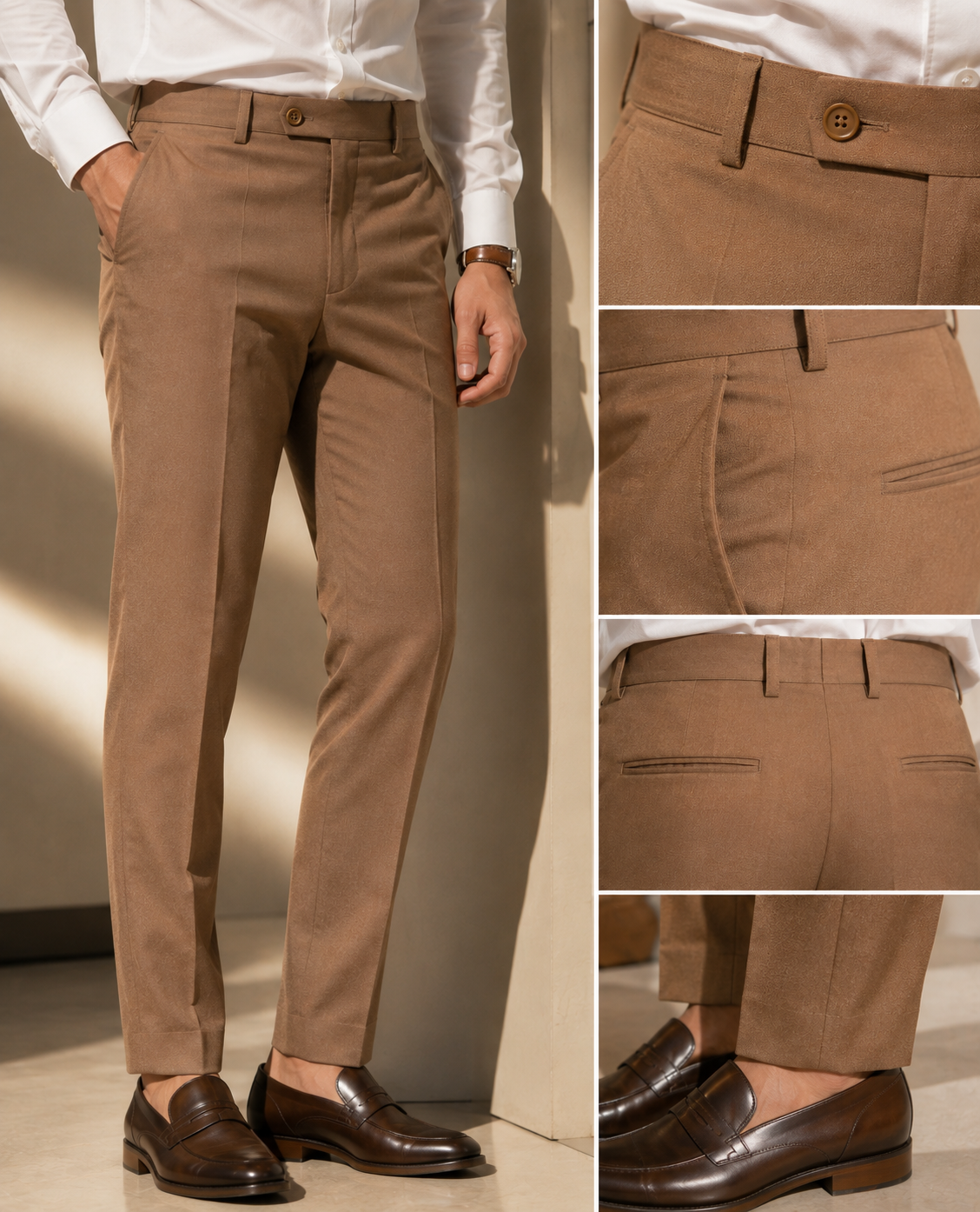 AKAZ Suprimo Premium Twill Formal Trousers for Men | Smart Formal Pants