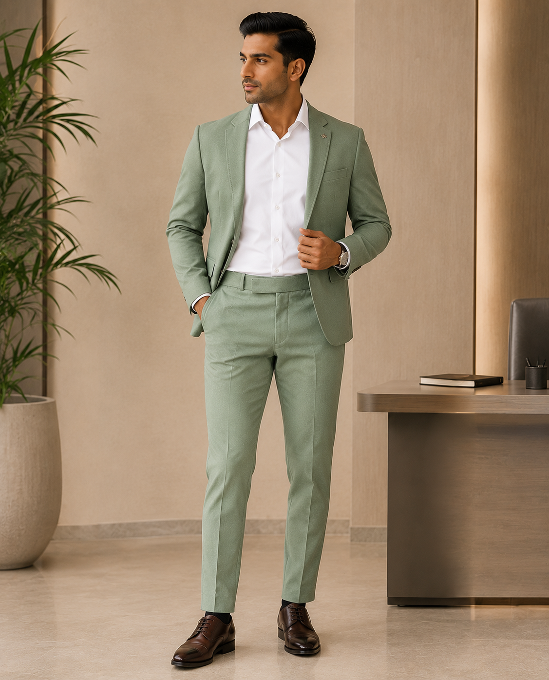AKAZ Suprimo Premium Twill Formal Pants for Men | Smart Formal Trousers