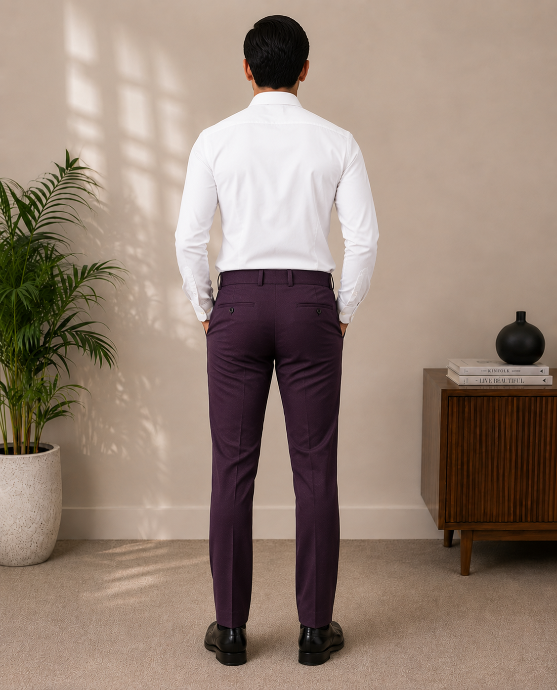 AKAZ Suprimo Premium Twill Formal Trousers for Men | Smart Formal Pants