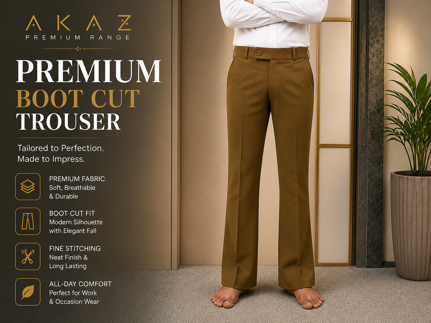 Premium Bootcut Trousers