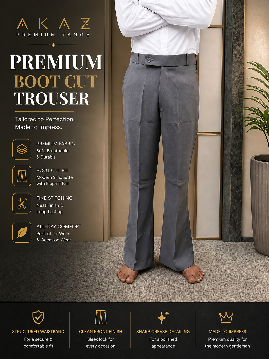 Premium Bootcut Trousers