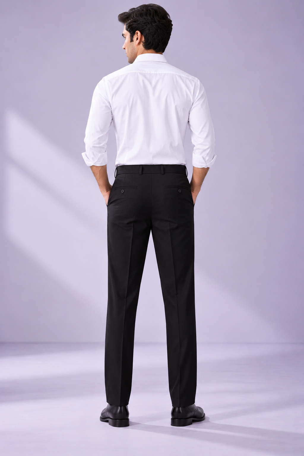 AKAZ Premium Black Linen Trousers for Men | Regular Fit Formal Pants
