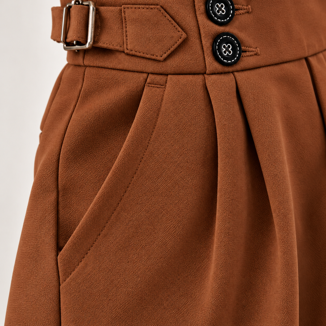 AKAZ Kids Rust Gurkha Straight Fit Pants for Boys