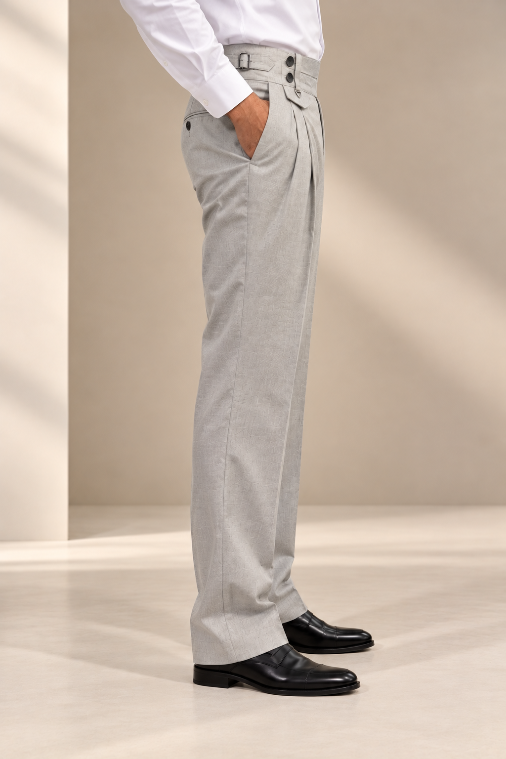 AKAZ FLANNEL Men's Cotton Blend Formal Trousers – Tailored Fit | Premium Formal Pants