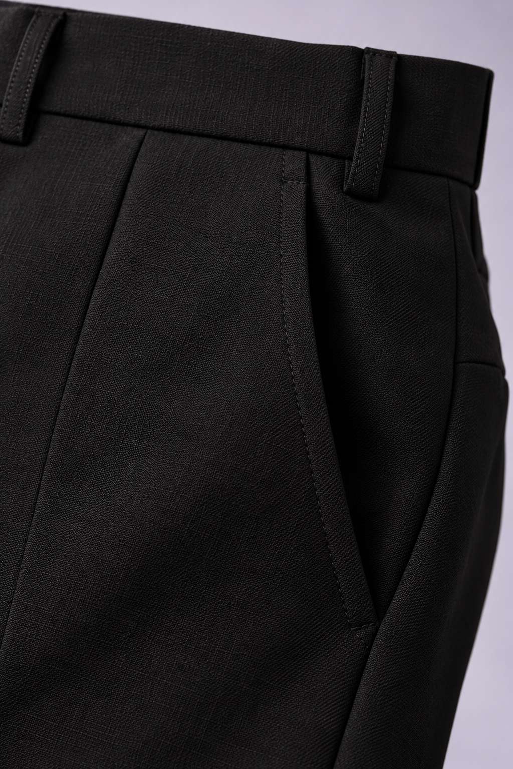 AKAZ Premium Black Linen Trousers for Men | Regular Fit Formal Pants