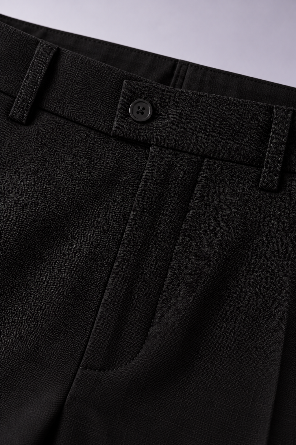 AKAZ Premium Black Linen Trousers for Men | Regular Fit Formal Pants