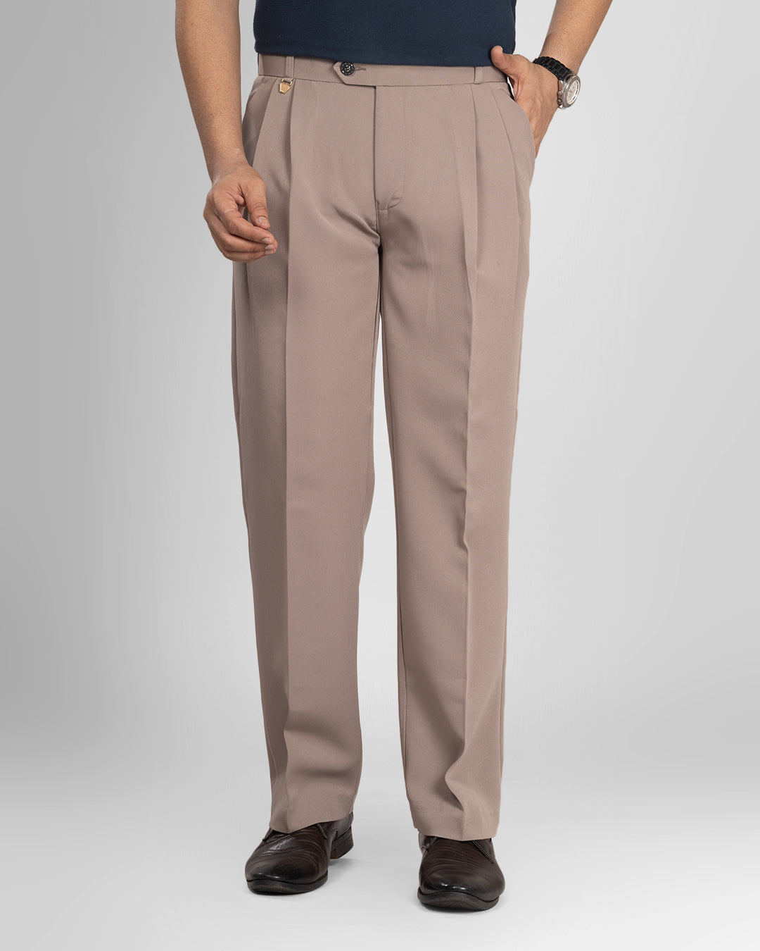 AKAZ Baggy Straight Fit Pants for Men | Relaxed Straight-Leg Trousers