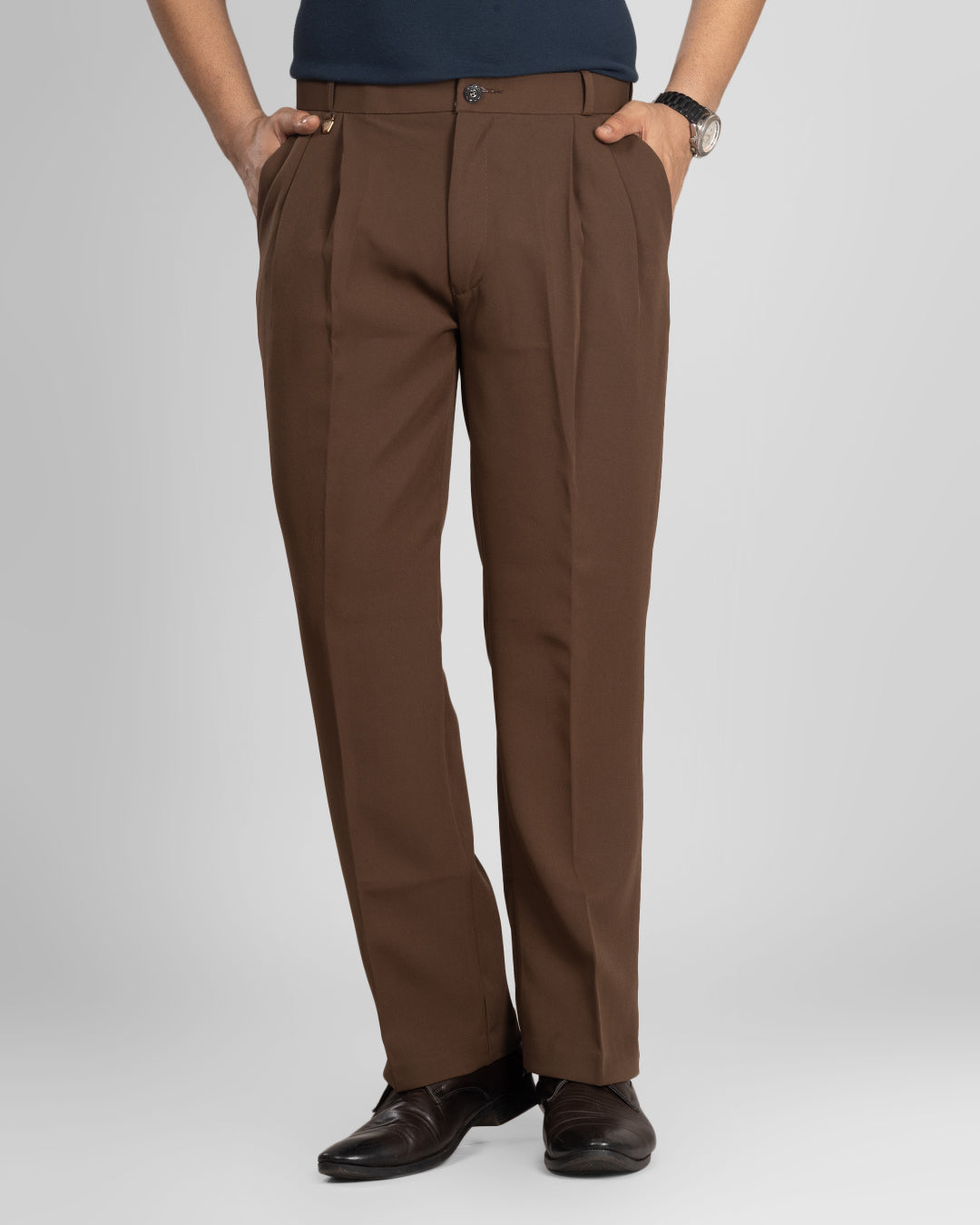 AKAZ Baggy Straight Fit Pants for Men | Relaxed Straight-Leg Trousers