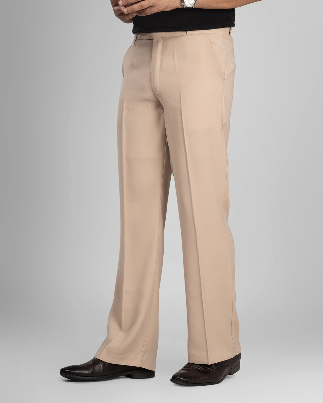 Premium Fawn Bootcut Trousers for Men | Wedding & Formal Pants