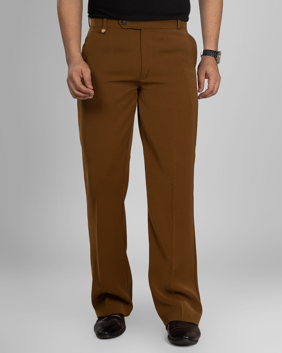 Premium Rust Stretch Bootcut Formal Pants for Men