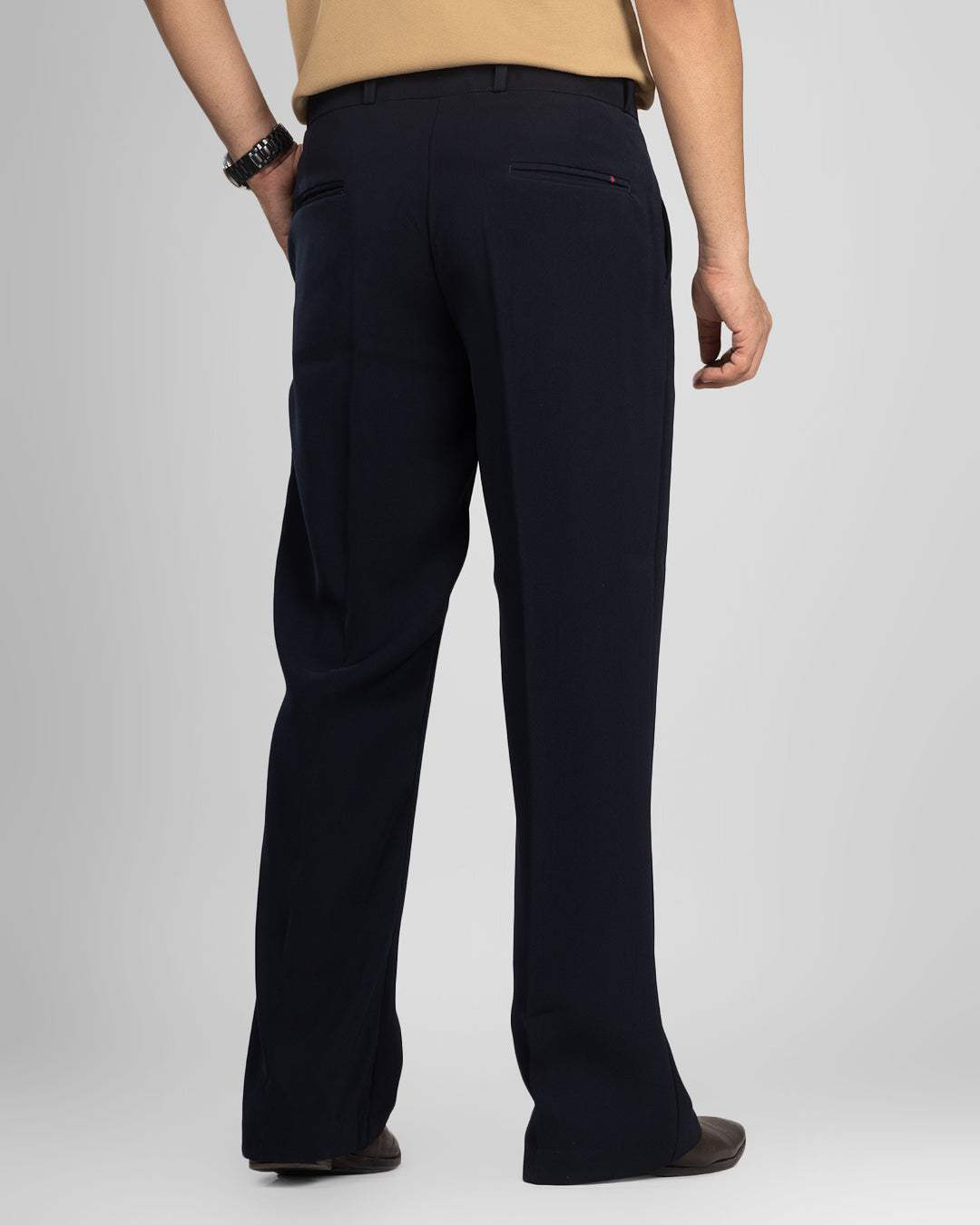 Premium Navy Formal Pants for Men | Bootcut Fit