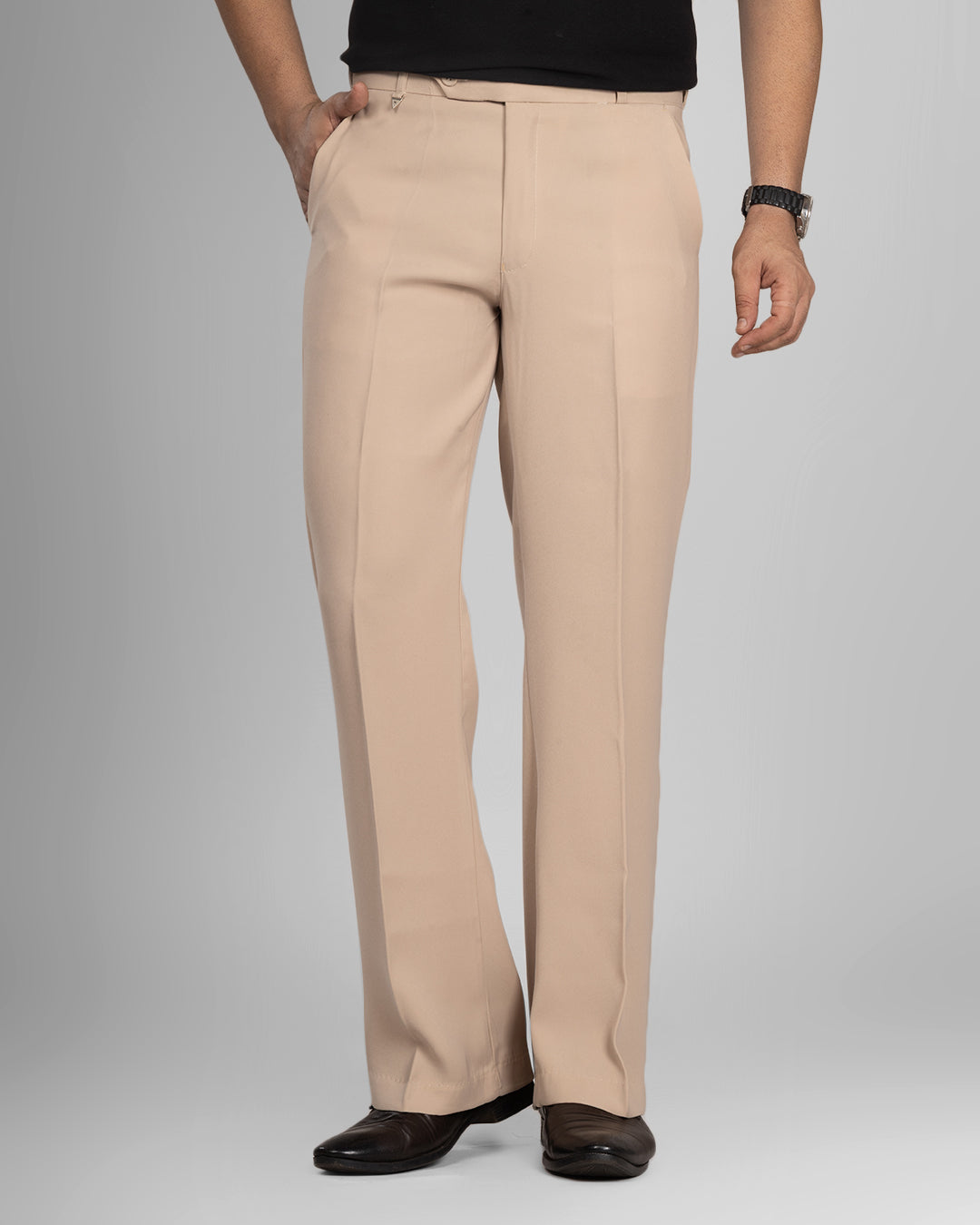 Premium Fawn Bootcut Trousers for Men | Wedding & Formal Pants