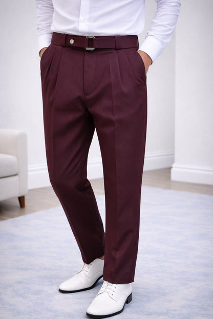 Signatured Belted Trousers