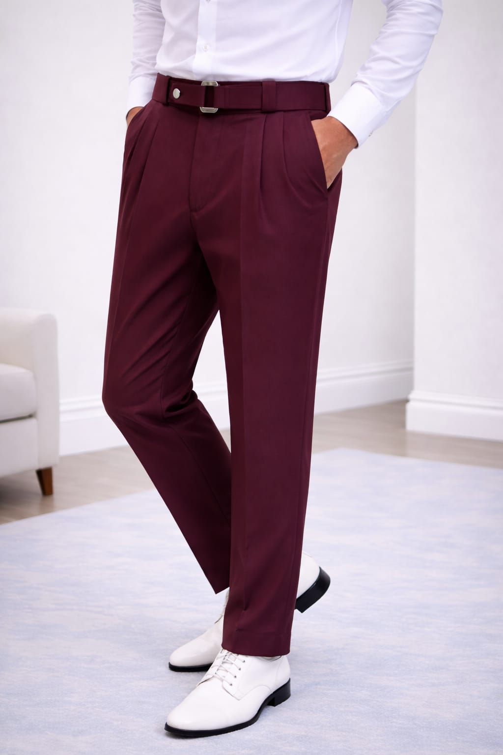 Signatured Belted Trousers