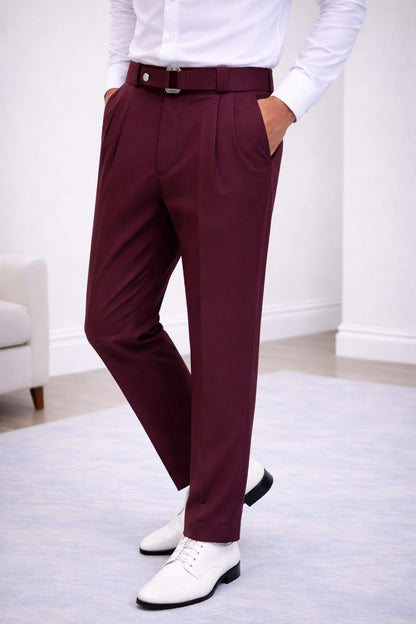 Signatured Belted Trousers