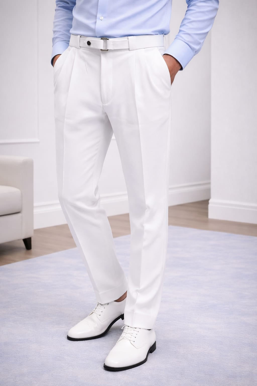 Signatured Belted Trousers