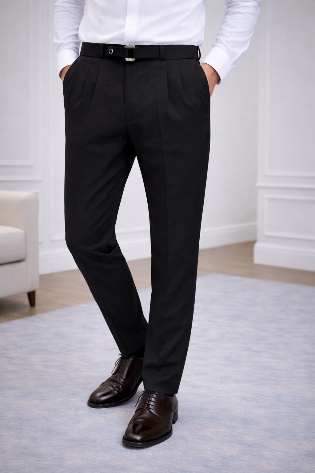 Signatured Belted Trousers
