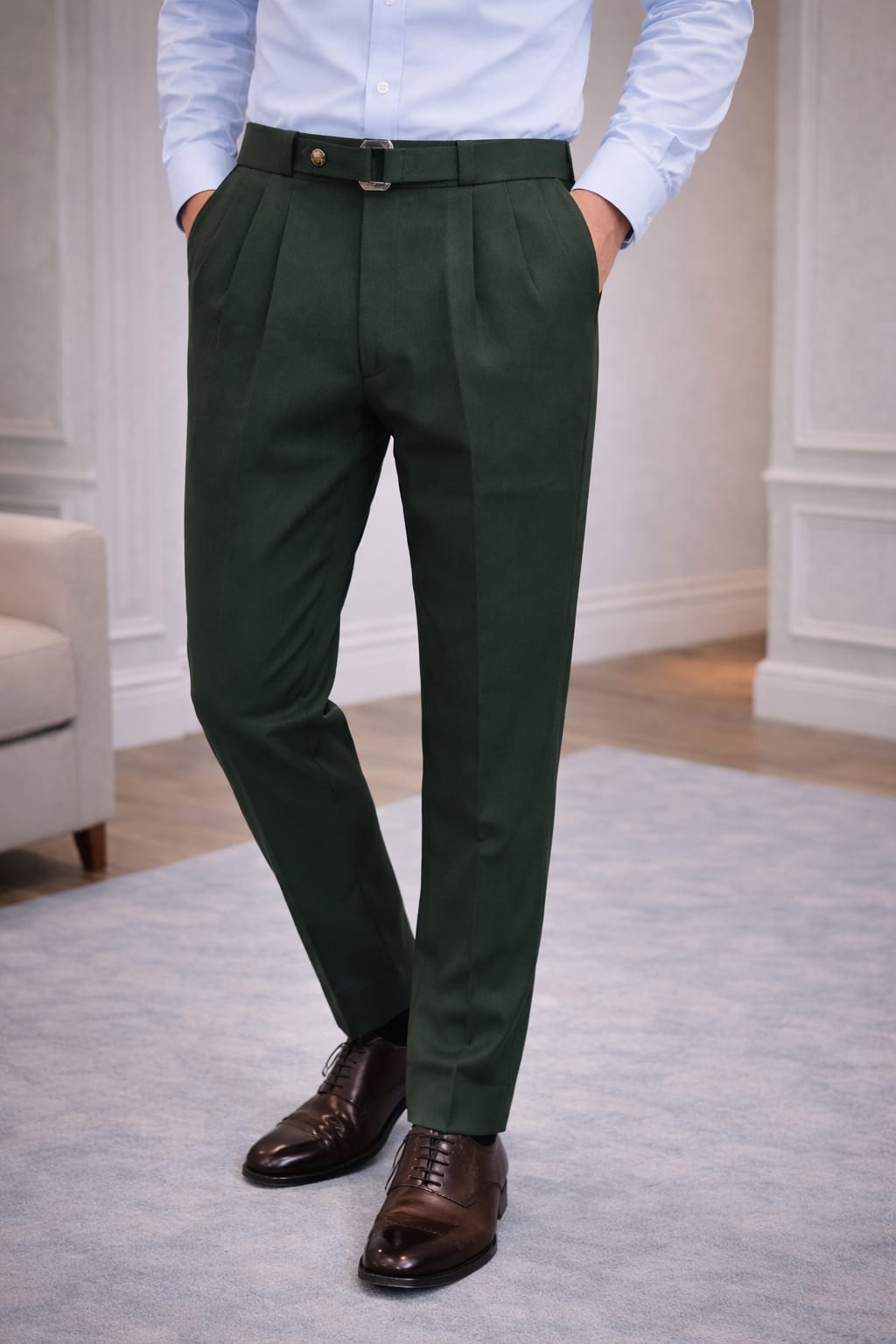 Signatured Belted Trousers