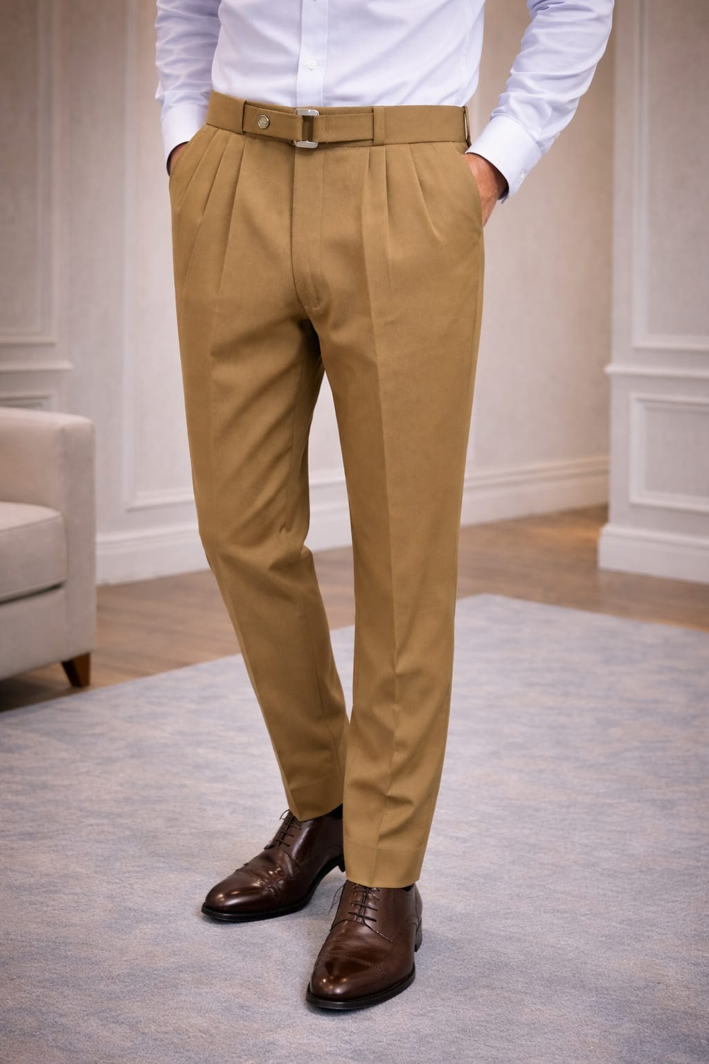 Signatured Belted Trousers