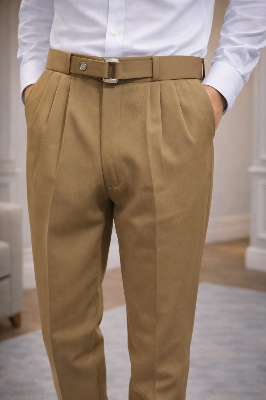 Signatured Belted Trousers