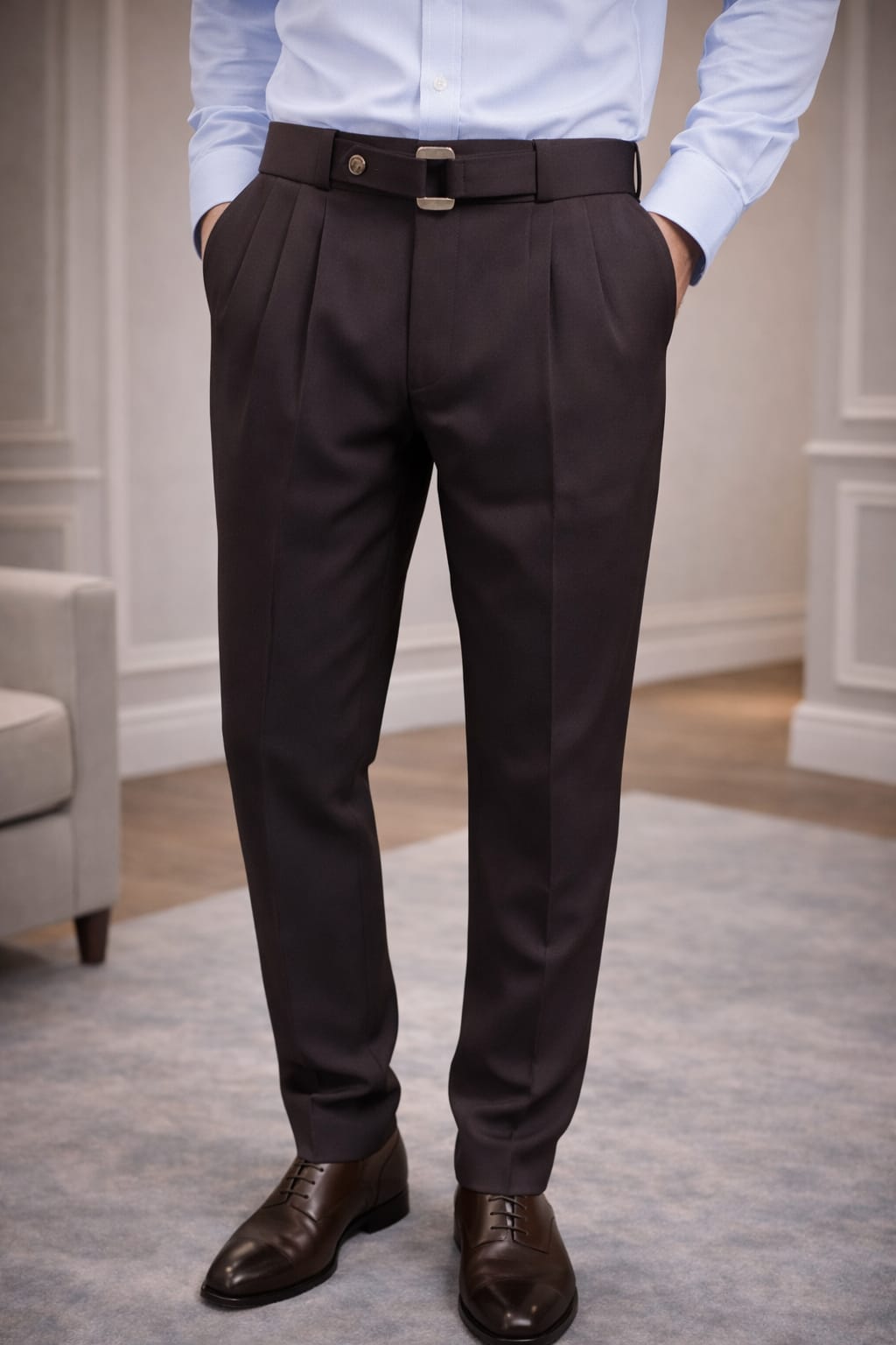 Signatured Belted Trousers