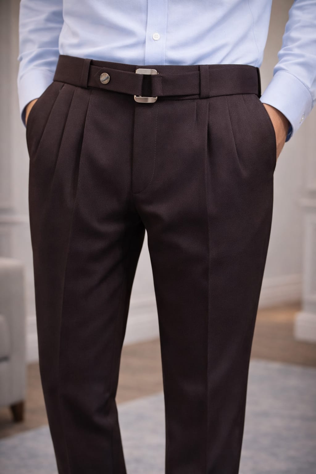 Signatured Belted Trousers