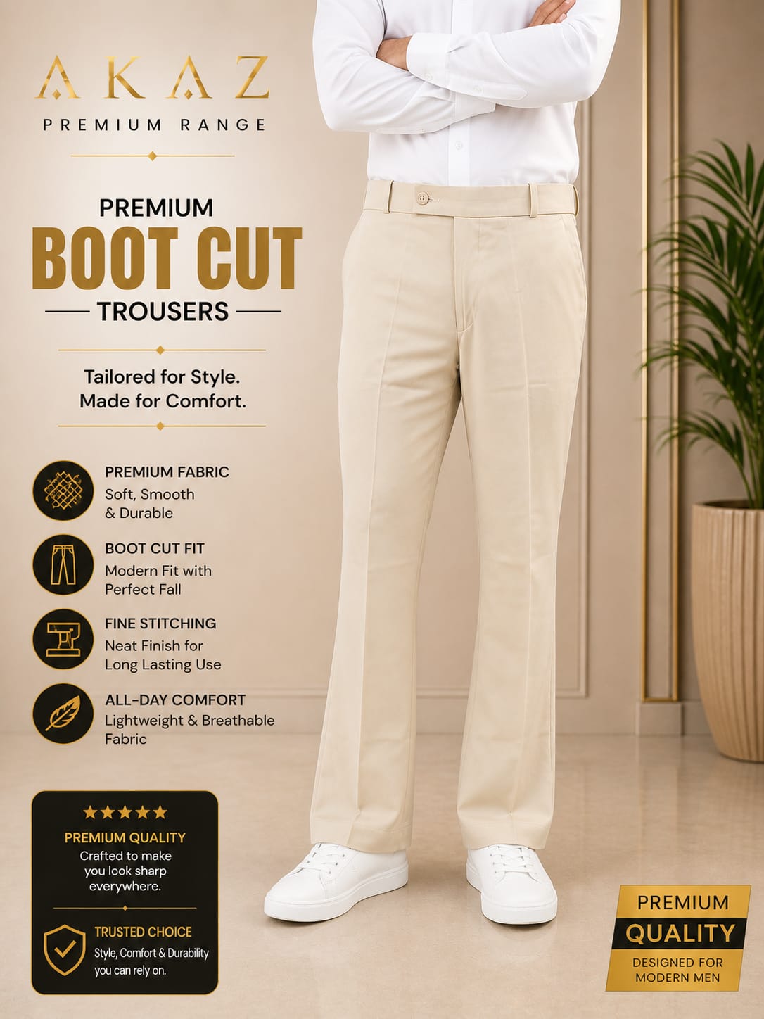 Premium Bootcut Trousers