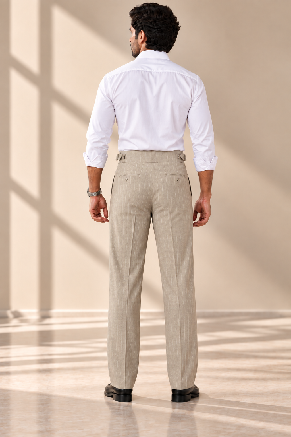AKAZ BRAZIL Men's Premium Formal Trousers | 4-Way Stretch Tailored Fit Pants