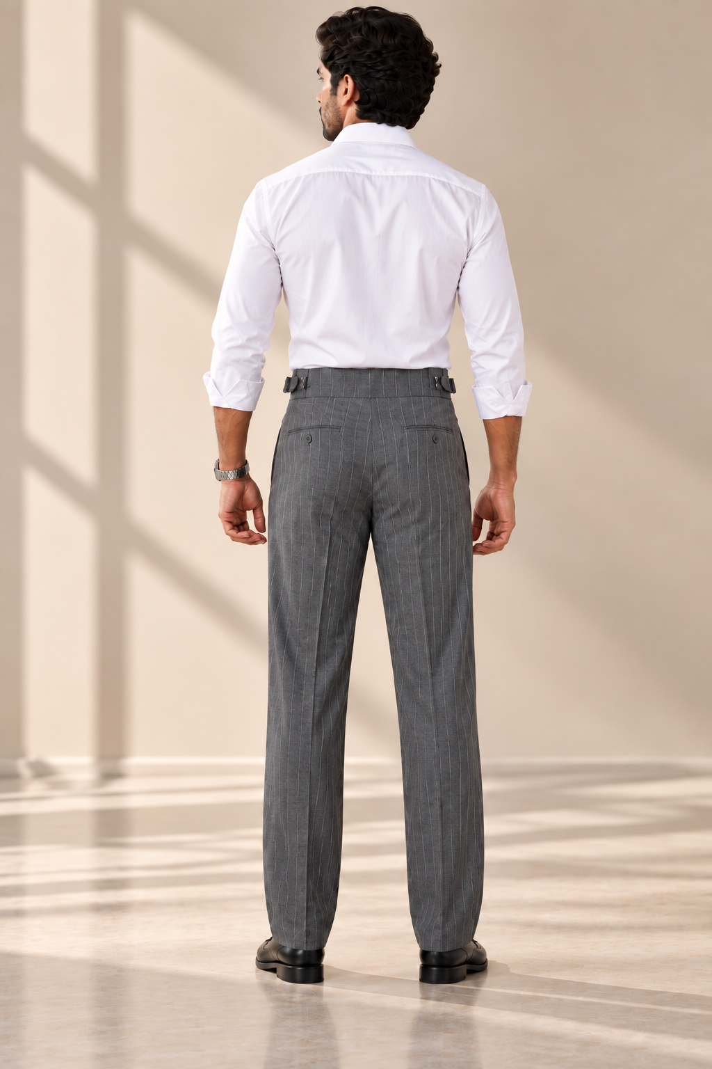 AKAZ BRAZIL Men's Premium Formal Trousers | 4-Way Stretch Tailored Fit Pants