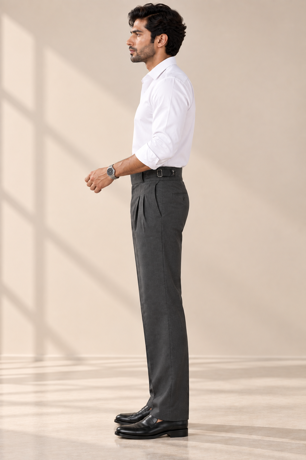 AKAZ BRAZIL Men's Premium Formal Trousers | 4-Way Stretch Tailored Fit Pants