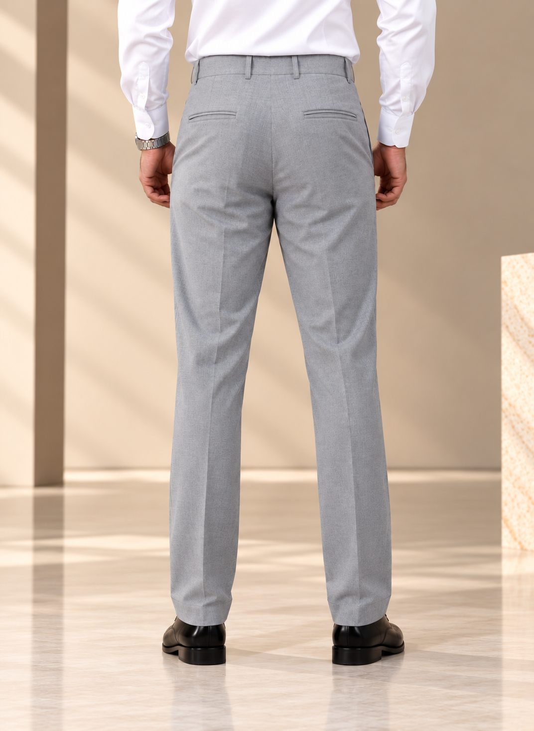 AKAZ MONACO Men's Premium Formal Trousers | Regular Fit Dress Pants