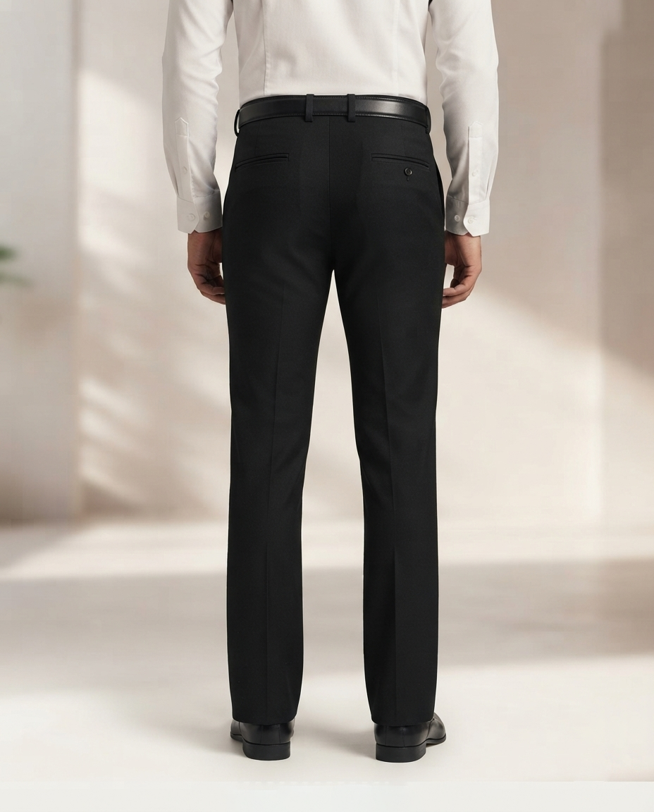 AKAZ Premium Black Bootcut Trouser – Stretch Comfort Formal Pant
