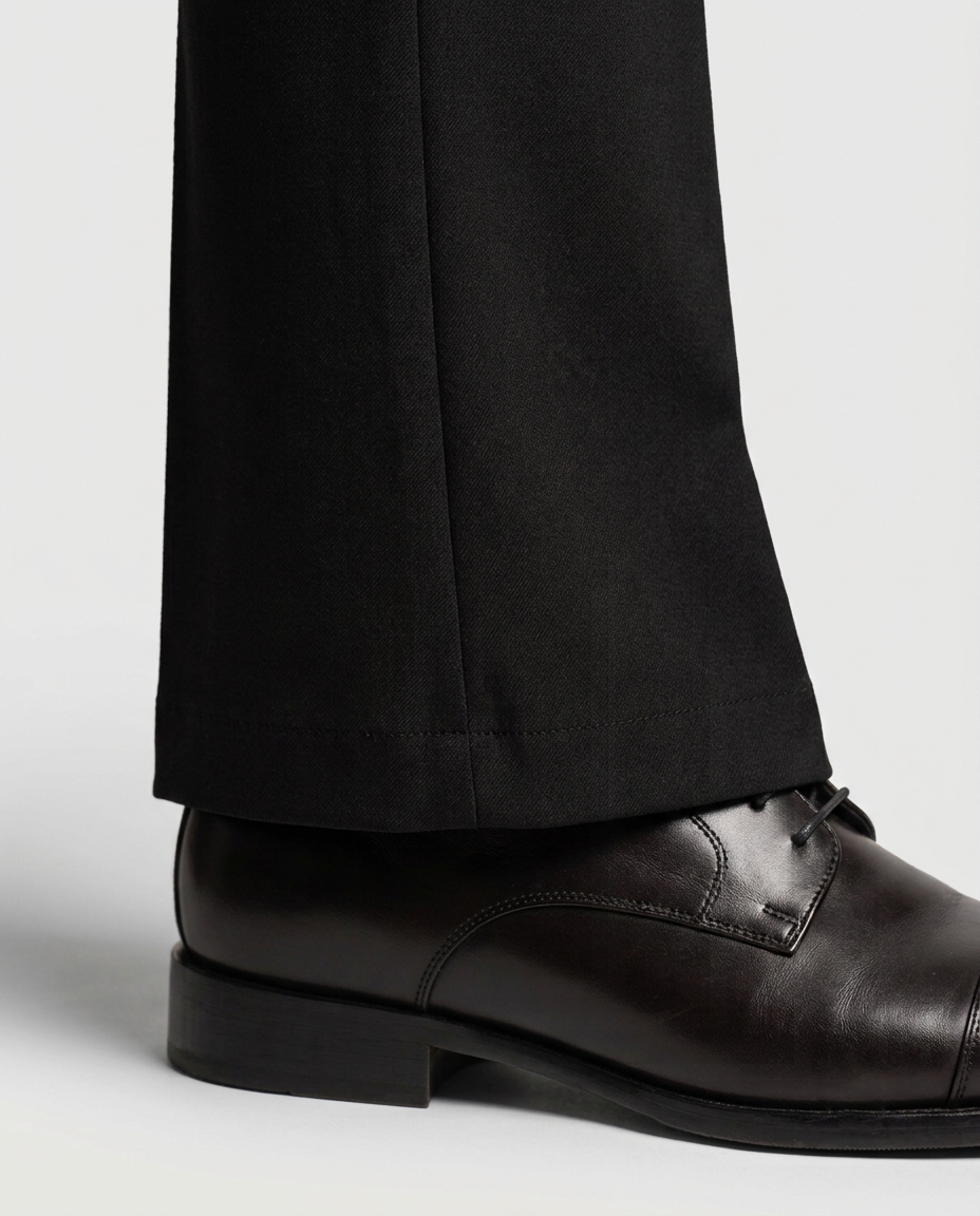 AKAZ Premium Black Bootcut Trouser | Stretch Comfort Formal Pant
