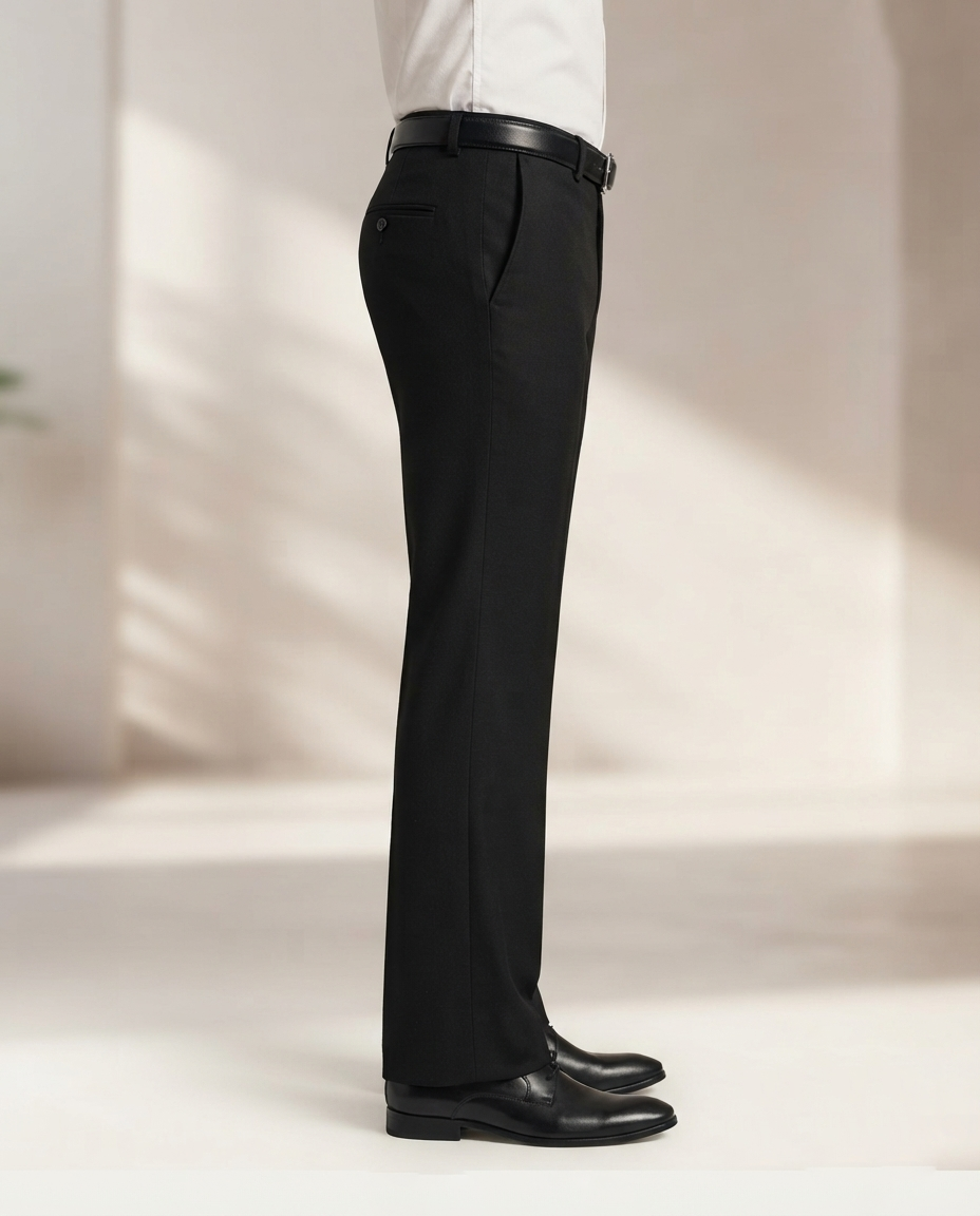 AKAZ Premium Black Bootcut Trouser | Stretch Comfort Formal Pant