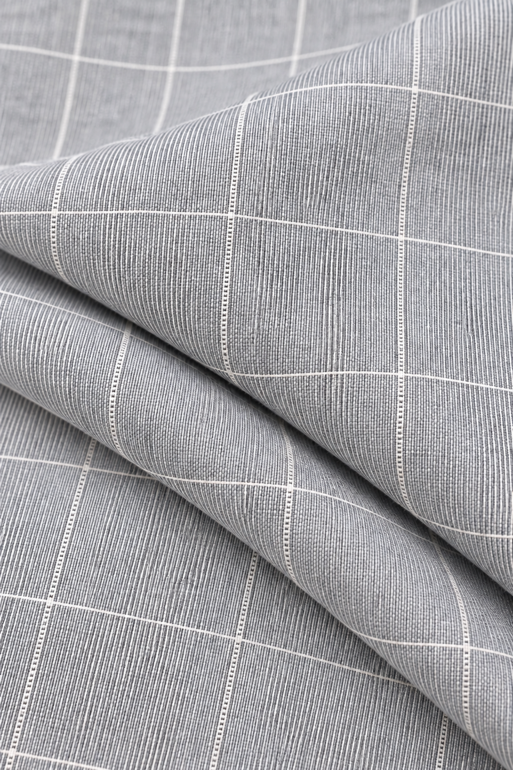 AKAZ SPAIN Men's Light Grey Gurkha Style Formal Trousers | Check Pants for Business Wear