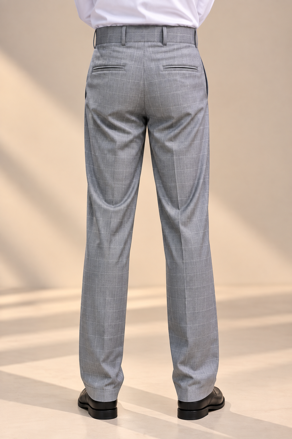 AKAZ SPAIN Men's Grey Gurkha Style Formal Trousers | Tailored Pants for Office & Business Wear