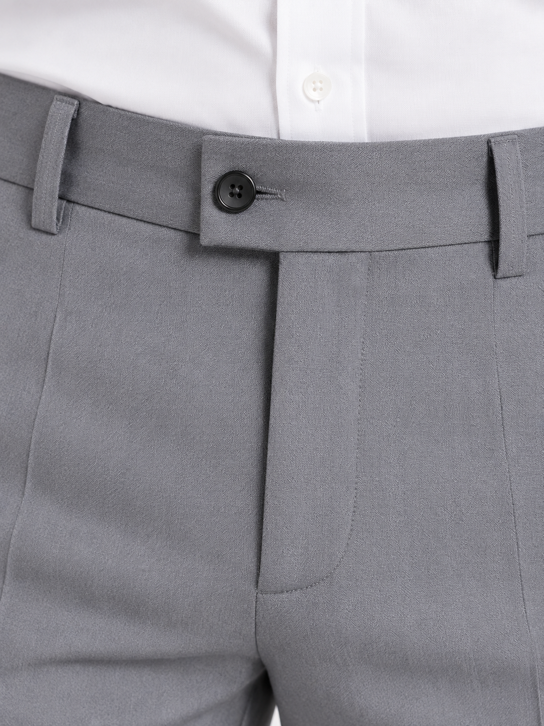 AKAZ Premium Light Grey Dress Pants for Men | Tailored Stretch Bootcut Trousers