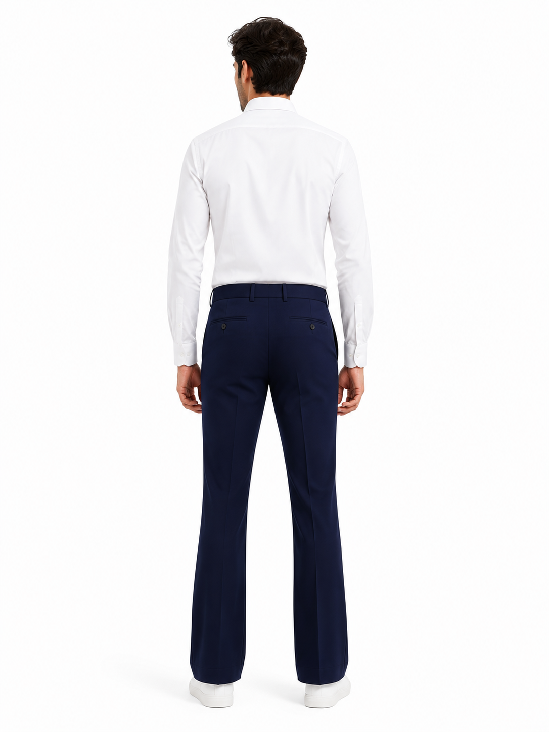 AKAZ Premium Navy Formal Pants for Men | Stretch Office Trouser | Bootcut Fit