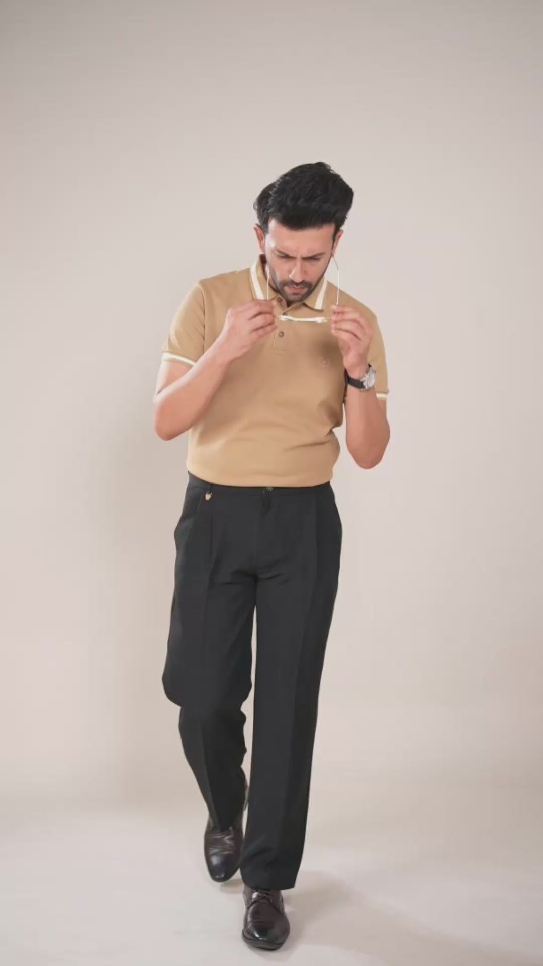 AKAZ Baggy Straight Fit Pants for Men | Relaxed Straight-Leg Trousers