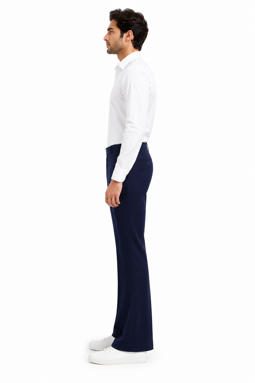 AKAZ Premium Navy Formal Pants for Men | Stretch Office Trouser | Bootcut Fit